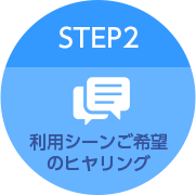 STEP2 利用シーンご希望のヒヤリング